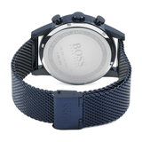 Hugo Boss Navigator Chronograph Blue Dial Blue Mesh Bracelet Watch for Men - 1513538