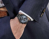 Hugo Boss Jet Blue Dial Gunmetal Mesh Bracelet Watch for Men  - 1513677