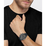 Hugo Boss Santiago Grey Dial Blue Steel Strap Watch for Men - 1513865