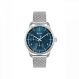 Hugo Boss Sophio Blue Dial Silver Mesh Bracelet Watch for Men - 1513942