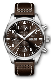 IWC Pilot's Watch Chronograph Edition Brown Dial Brown Leather Strap Watch for Men - IW377713