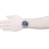 Guess Horizon Chronograph Quartz Blue Dial Silver Steel Strap Watch for Men - W0379G3