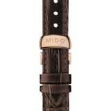 Mido Baroncelli Automatic Midnight Blue Dial Brown Leather Strap Watch For Women - M7600.3.65.8
