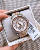 Michael Kors Madelyn Silver Dial Two Tone Steel Strap Watch for Women - MK6288