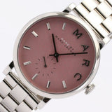 Marc Jacobs Baker Pink Dial Silver Steel Strap Watch for Women - MBM3280