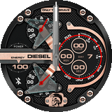 Diesel Mr Daddy 2.0 Chronograph Black Dial Black Leather Strap Watch For Men - DZ7350