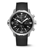IWC Aquatimer Chronograph Black Dial Black Leather Strap Watch for Men - IW376803