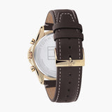 Tommy Hilfiger Parker Chronograph Black Dial Brown Leather Strap Watch For Men  - 1791836