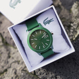 Lacoste 12.12 Green Dial Green Silicone Strap Watch for Men - 2010985
