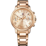 Tommy Hilfiger Claudia Rose Gold Dial Rose Gold Steel Strap Watch for Women - 1781743
