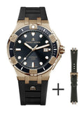 Maurice Lacroix Aikon Venturer Black Dial Black Rubber Strap Watch For Men - AI6058-BRZ0B-330-2