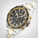 Hugo Boss Energy Chronograph Grey Dial Two Tone Steel Strap Watch For Men - 1513974