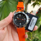 Tommy Hilfiger Cole Black Dial Orange Rubber Strap Watch for Men - 1790985