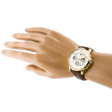 Tommy Hilfiger Keagan Quartz Silver Dial Brown Leather Strap Watch for Men - 1791291