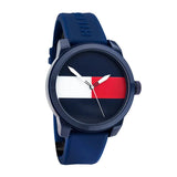 Tommy Hilfiger Denim Quartz Blue Dial Blue Rubber Strap Watch for Men - 1791322