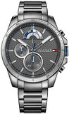 Tommy Hilfiger Decker Quartz Black Dial Black Steel Strap Watch for Men - 1791347