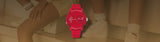 Tommy Hilfiger Denim Red Dial Red Rubber Strap Watch for Men - 1791557