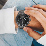 Tommy Hilfiger Trent Chronograph Grey Dial Grey Steel Strap Watch For Men - 1791806