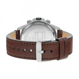 Tommy Hilfiger Lars Chronograph Green Dial Brown Leather Strap Watch For Men - 1792064