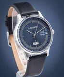 Lacoste Madrid Blue Dial Black Leather Strap Watch for Men - 2011034