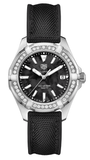 Tag Heuer Aquaracer Diamonds Mother of Pearl Black Dial Black Nylon Strap Watch for Women - WAY131P.FT6092