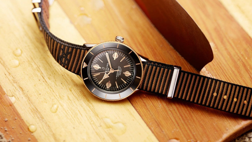 Breitling Superocean Heritage '57 Outerknown Limited Edition Brown Dial Brown NATO Strap Watch for Men - U103701A1Q1W1