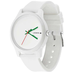 Lacoste 12.12 White Dial White Silicone Strap Watch for Men - 2011069