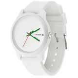 Lacoste 12.12 White Dial White Silicone Strap Watch for Men - 2011069