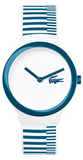Lacoste Goa White Dial Two Tone Silicone Strap Watch for Men - 2020118