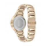 Hugo Boss Signature Gold Dial Gold Stainless Steel Strap Watch for Women - 1502540