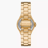 Michael Kors Lennox Quartz Black Dial Gold Steel Strap Watch For Women - MK7404
