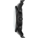 Michael Kors Lexington Chronograph Black Dial Black Steel Strap Watch For Men - MK8591