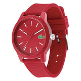 Lacoste 12.12 Red Dial Red Silicon Strap Watch for Men - 2010988