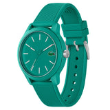 Lacoste 12.12 Cyan Green Dial Cyan Green Silicon Strap Watch for Men  - 2011192