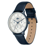 Lacoste Club White Dial Blue Leather Strap Watch for Men - 2011140