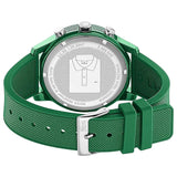 Lacoste 12.12 Chronograph Green Dial Green Silicone Strap Watch for Men - 2010973
