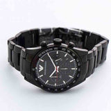 Emporio Armani Sigma Chronograph Black Dial Black Steel Strap Watch for Men - AR6094
