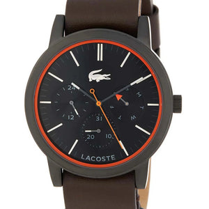 Lacoste Metro Black Dial Brown Leather Strap Watch for Men - 2010877