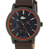 Lacoste Metro Black Dial Brown Leather Strap Watch for Men - 2010877