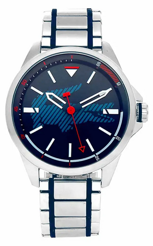 Lacoste Capbreton Blue Dial Silver Steel Strap Watch for Men - 2010944