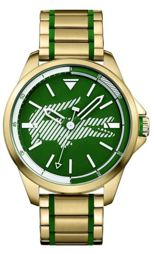 Lacoste Capbreton Green Dial Two Tone Steel Strap Watch for Men- 2010962
