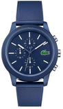 Lacoste 12.12 Chronograph Blue Dial Blue Silicon Strap Watch for Men - 2010970