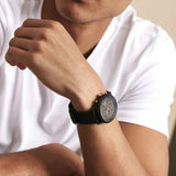 Lacoste 12.12 Chronograph Black Dial Black Silicon Strap Watch for Men - 2011247