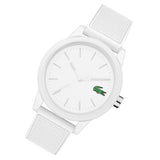 Lacoste 12.12 White Dial White Silicon Strap Watch for Men - 2010984