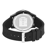 Lacoste 12.12 Black Dial Black Silicon Strap Watch for Men - 2010986