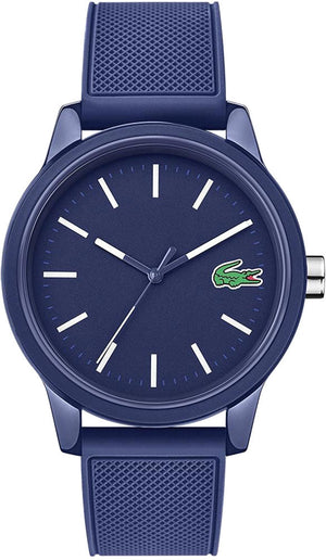 Lacoste 12.12 Blue Dial Blue Silicon Strap Watch for Men - 2010987