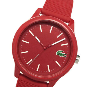 Lacoste 12.12 Red Dial Red Silicon Strap Watch for Men - 2010988