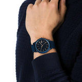 Lacoste 12.12 Navy Blue Dial Navy Blue Silicone Strap Watch for Men - 2011011