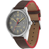 Lacoste Continental Gray Dial Brown Leather Strap Watch for Men - 2011020