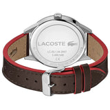 Lacoste Continental Gray Dial Brown Leather Strap Watch for Men - 2011020